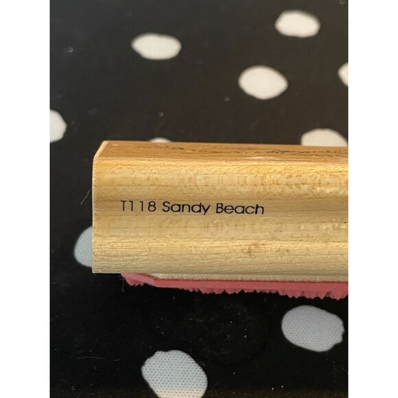 JRL Design Co Sandy Beach Wood Rubber Stamp T118 scrapbooking stamping paper art - Picture 3 of 4